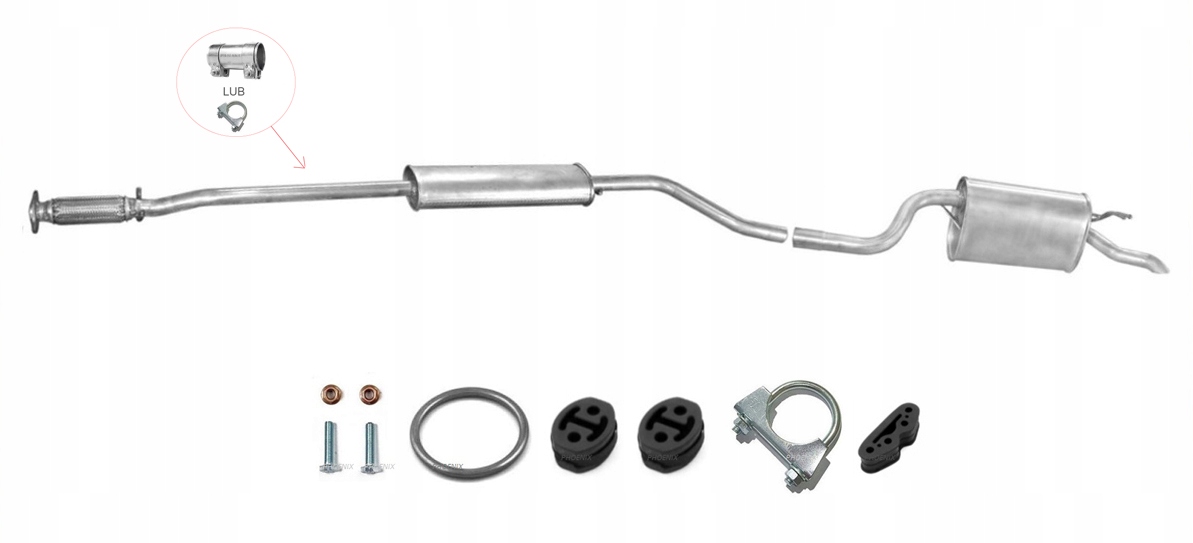 FIAT PUNTO II 1.2 и 16V глушители + болты комплект