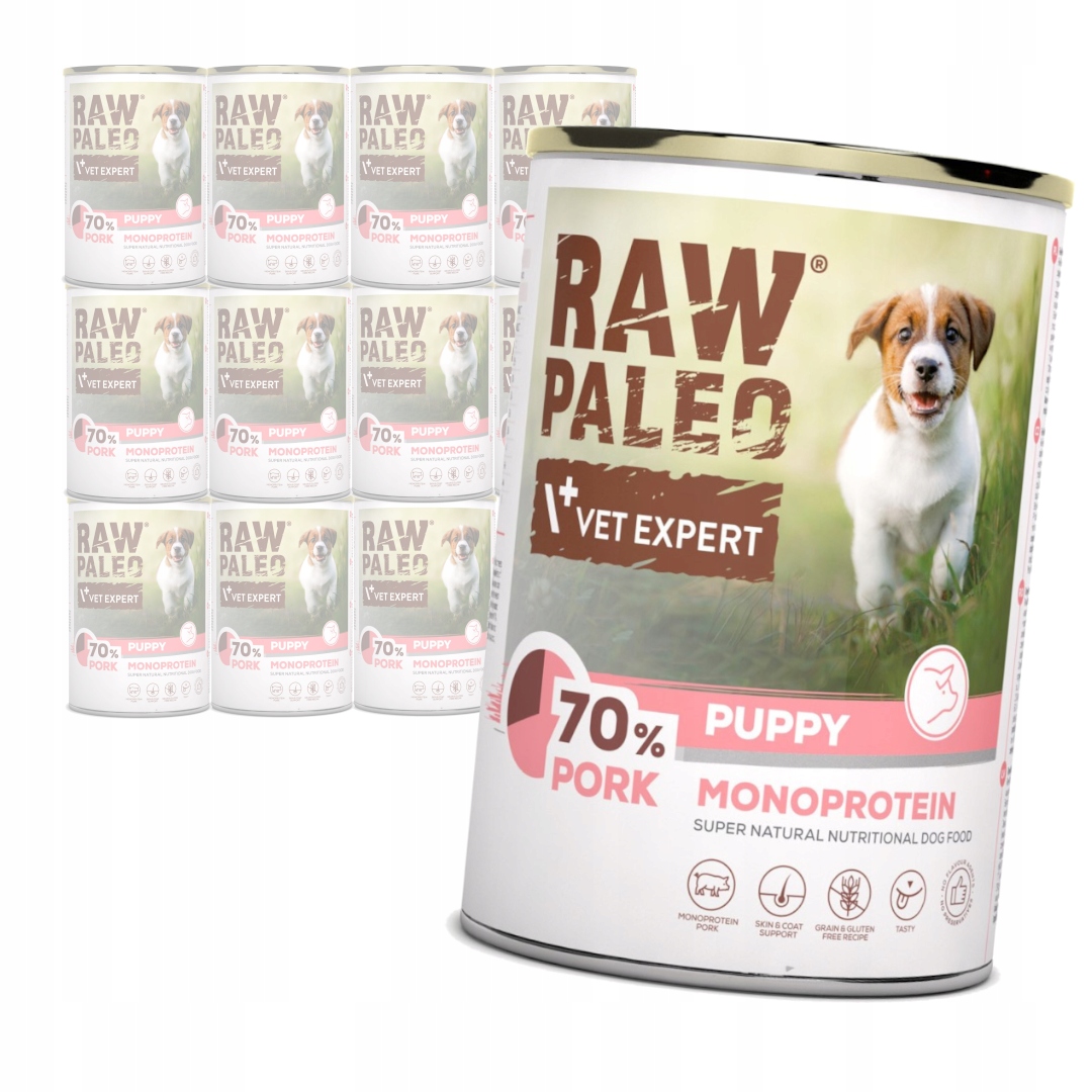 Levně Raw Paleo Puppy Krmivo Pro Psa Vepřové 12x400G