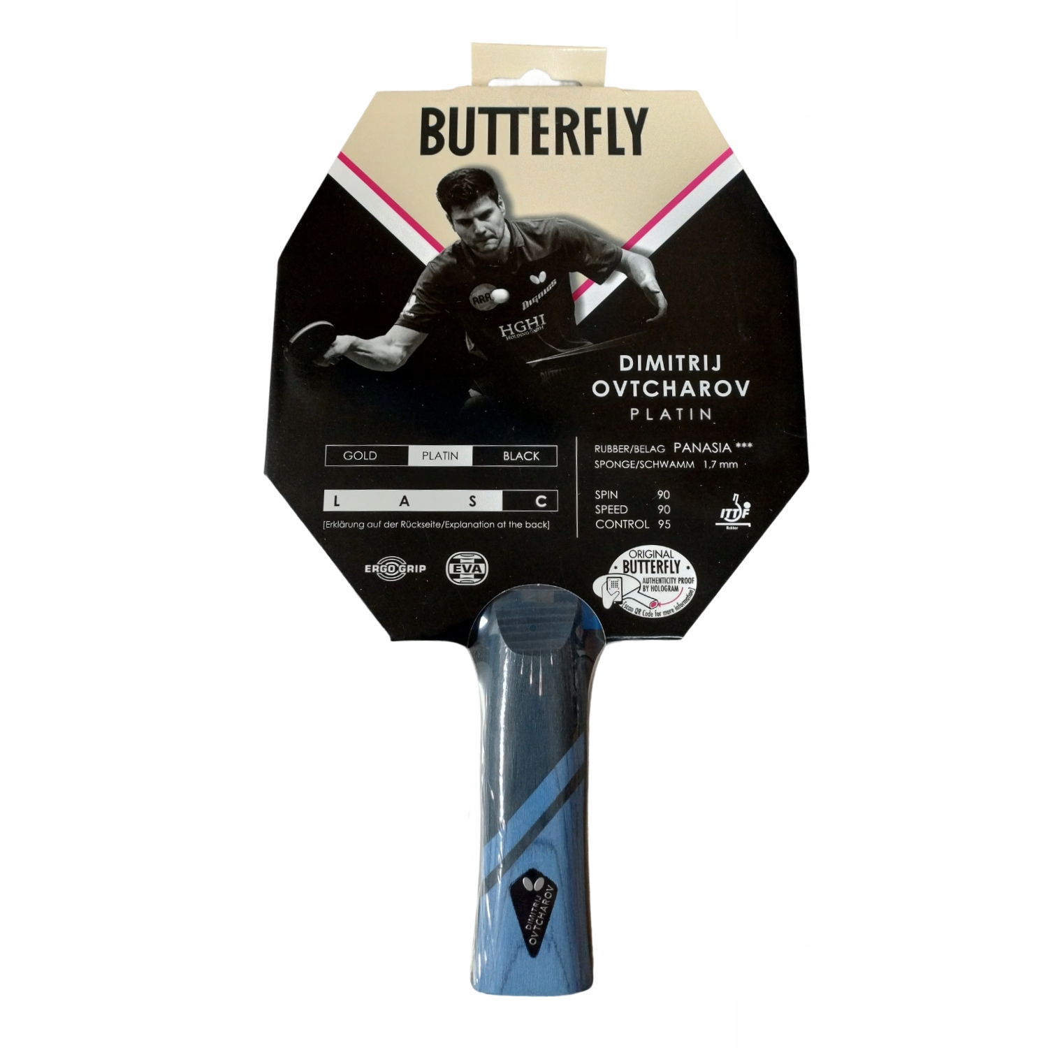 Rakietka Paletka do Tenisa Stołowego Ping Ponga Butterfly Ovtcharov Platin