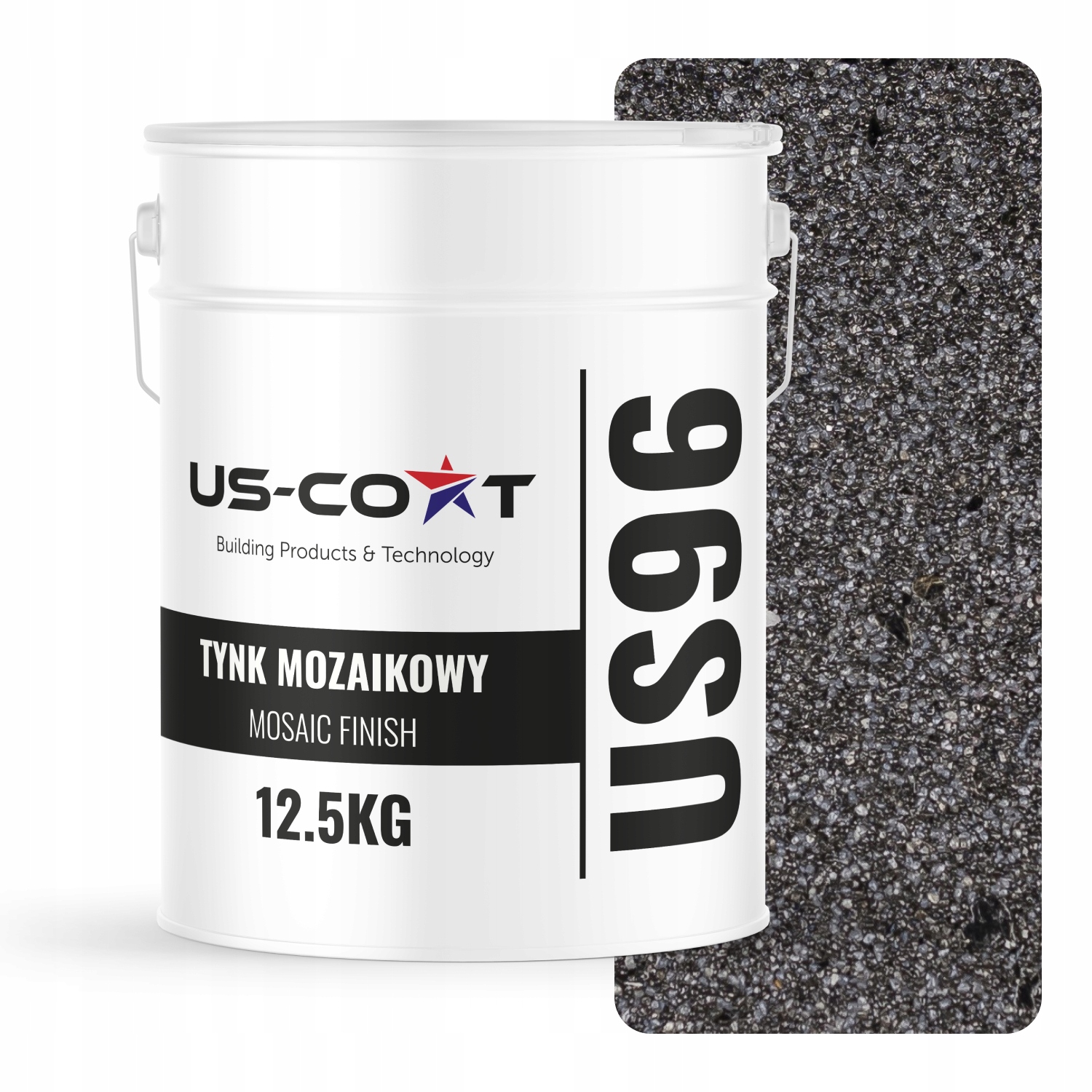 Mozaiková Omítka Mozaika 12,5 Kg Šedá Tmavá Černá Slída M45 Prémiová Fasáda