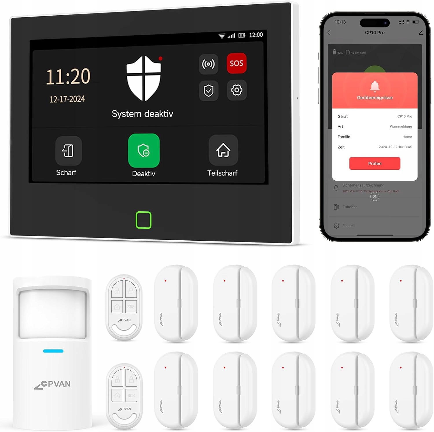 Inteligentný Bezdrôtový Alarmový Systém Pre Domácnosť Cpvan CP10 Pro