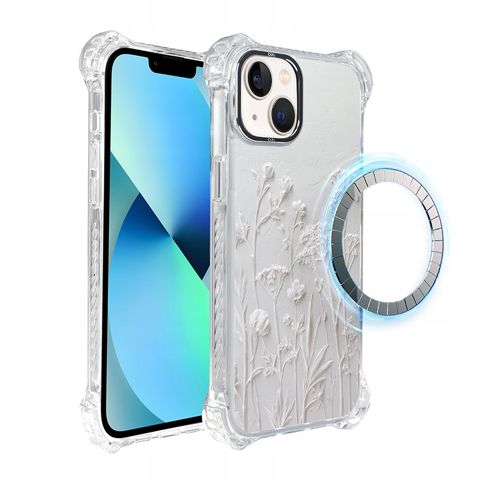 Pouzdro pro iPhone 13 Ibizu DropGuard Ultra s MagSafe, sušené polní květy