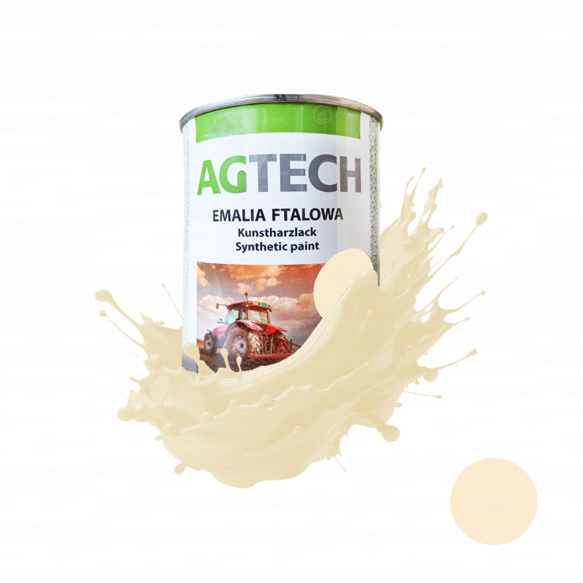 Farba lakier kość słoniowa do metalu stali do renowacji maszyn Ursus 0,8L