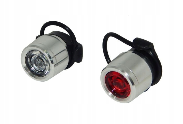 LAMPKI ROWEROWE DIODOWE PRZÓD I TYŁ NA BATERIE Marka Profast