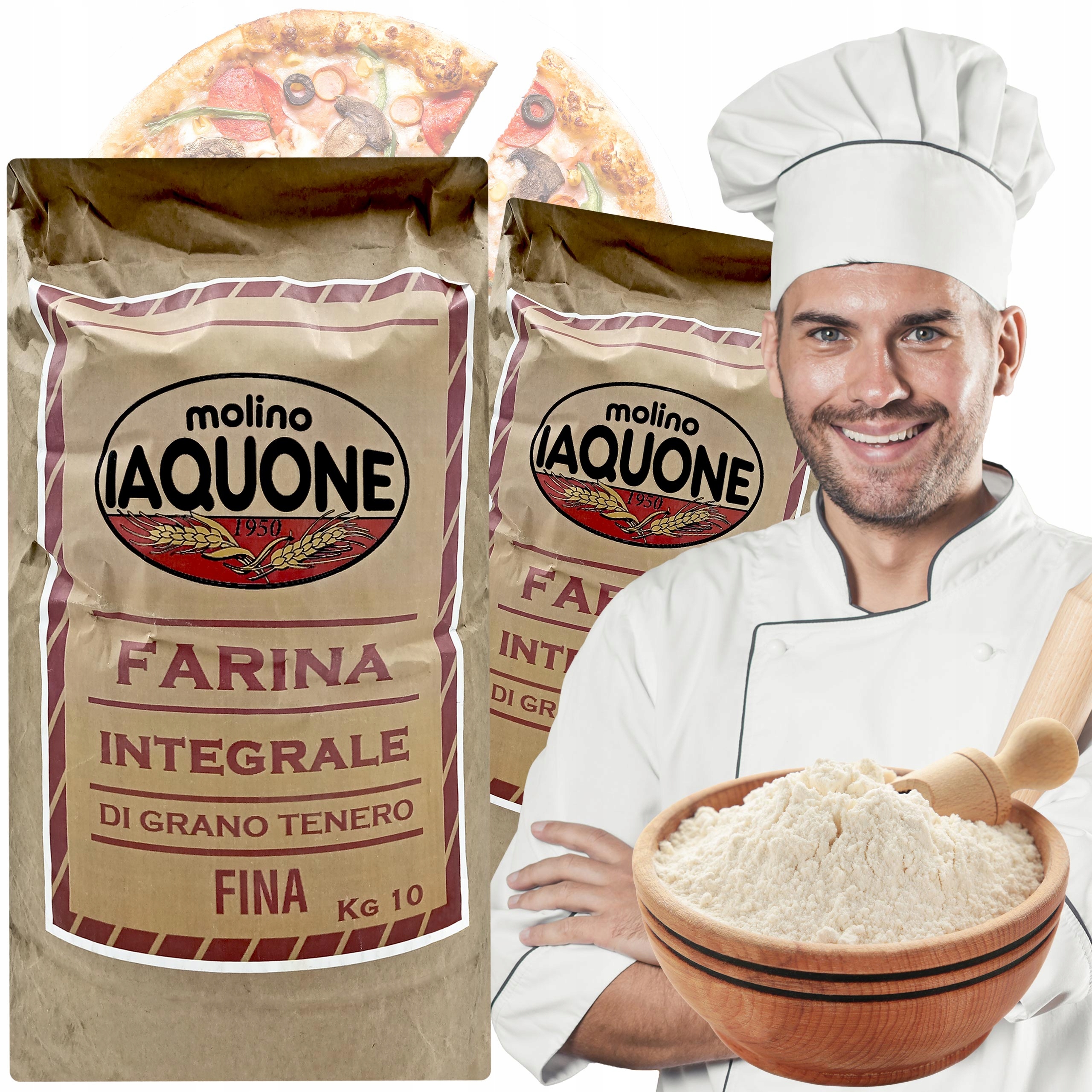 Pšeničná Mouka Plné Zrno 10KG x 2 Farina Molino