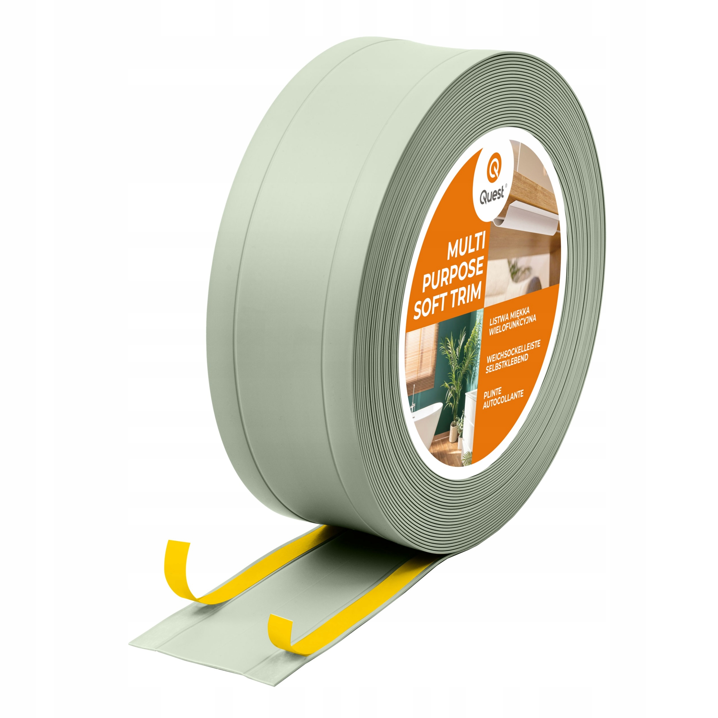 Dokončovacia lišta z Pvc 6v1 samolepiaca, svetlozelená 20 m 75 mm, W1