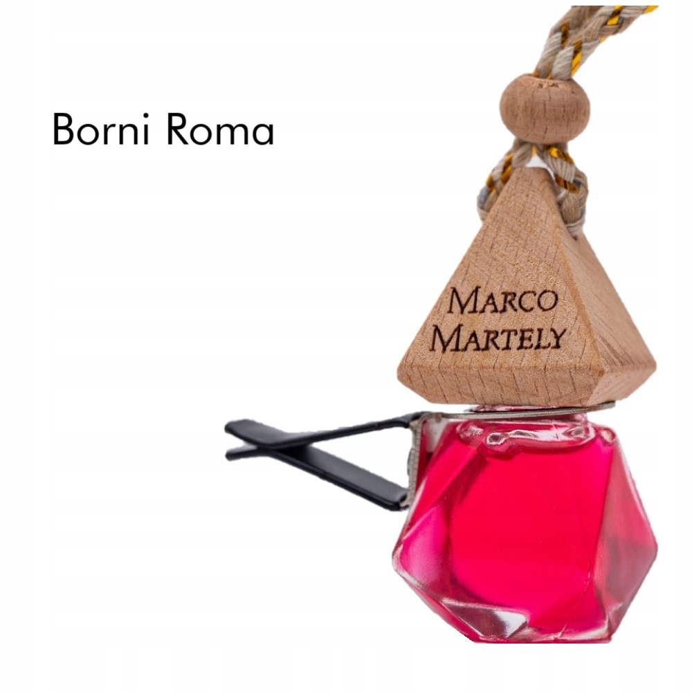 Marco Martely Damski Dyfuzor Zapachowy do Samochodu z Drewnianą Nakrętką Borni Roma