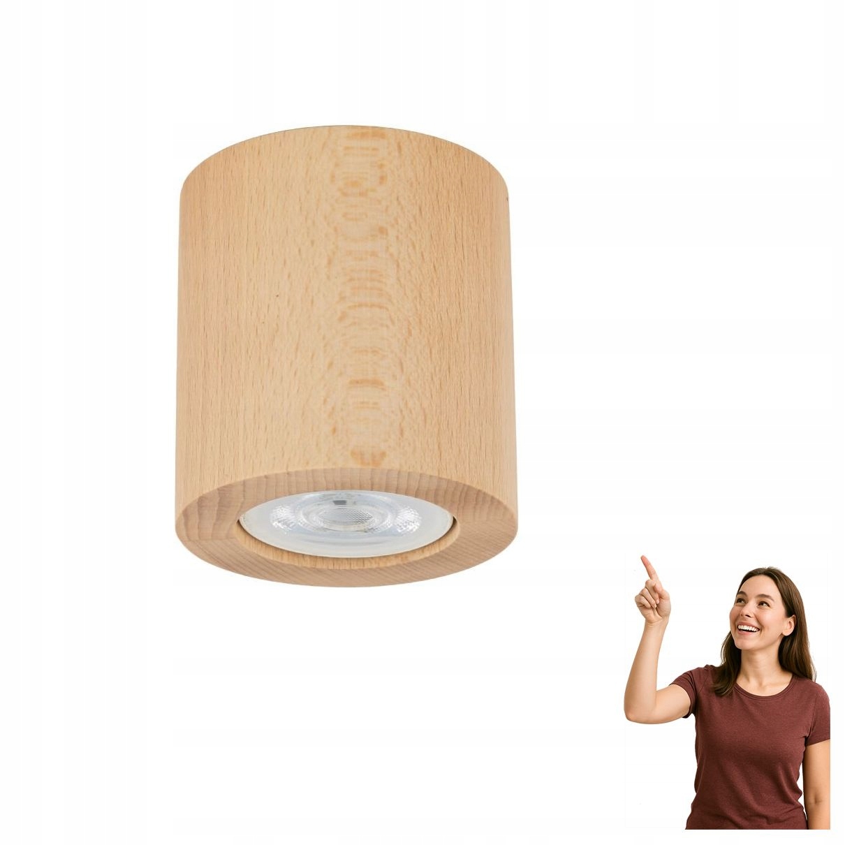 Spotové nástěnné svítidlo Eve Wood Buk 10121 Tk Lighting