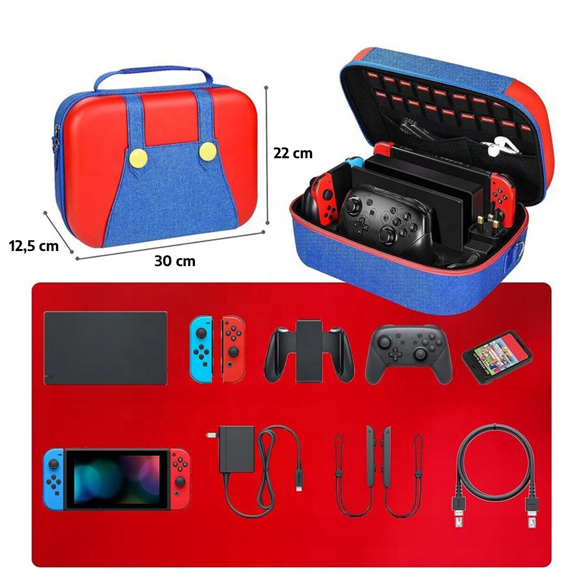 WYTRZYMAŁE ETUI SUPER MARIO DO NINTENDO SWITCH V1 V2 OLED TORBA POKROWIEC Producent Inna