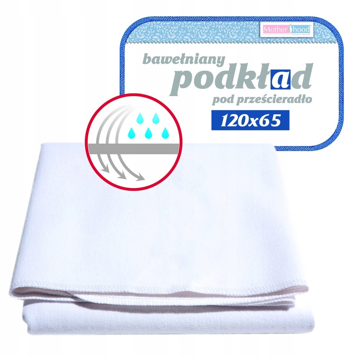 

Podkład bawełniany Motherhood z gumką 120x60 cm
