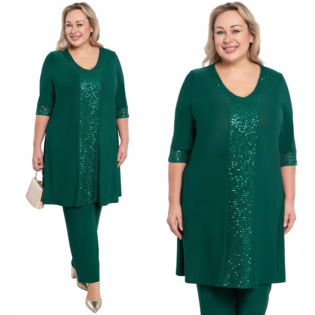 Zelený komplet s flitry 48