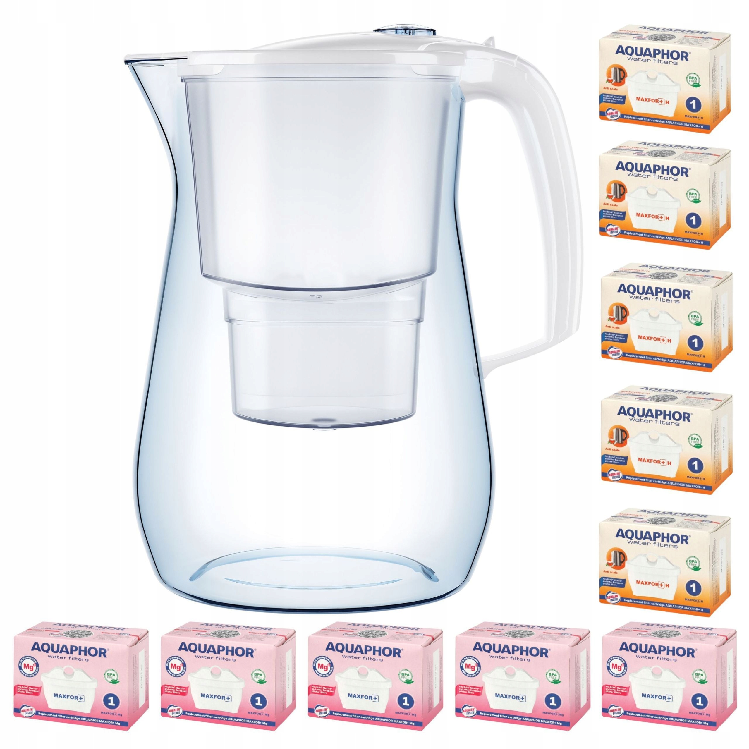Nádoba na filtrování vody Aquaphor Onyx 4,2 l 10 náplní (5 mg 5H), bílá