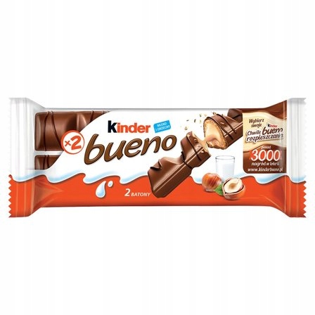 Ferrero Kinder Bueno Wafel Oblany Czekoladą Mleczną z Nadzieniem 43g 30szt