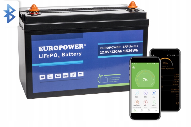 Akumulator Bateria Litowy LiFePO4 Europower Lfp 12,8-120 12V 120AH Magazyn