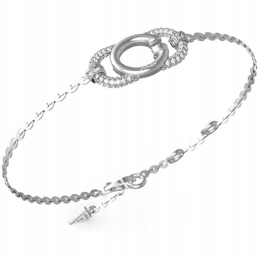 Dámský stříbrný náramek Guess zirkon 18 cm