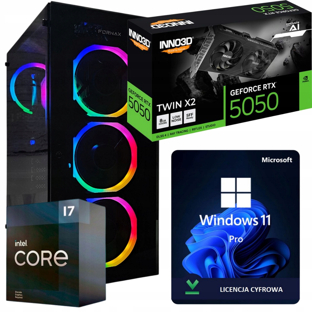 ZESTAW ADRONIX GAMINGOWY I7 32GB RTX 5050 8GB +MONITOR 27