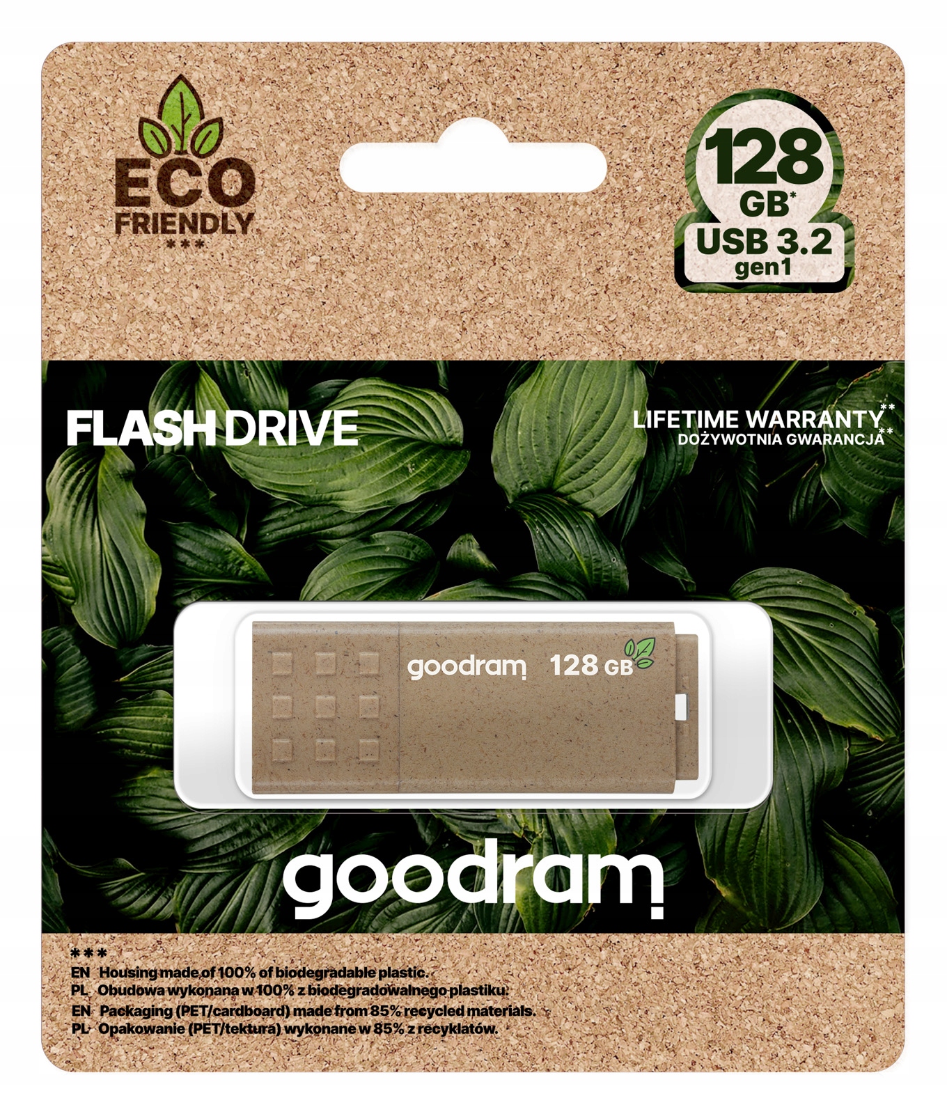 Pendrive GOODRAM Eco Friendly 128 GB USB 3.0 brązowy