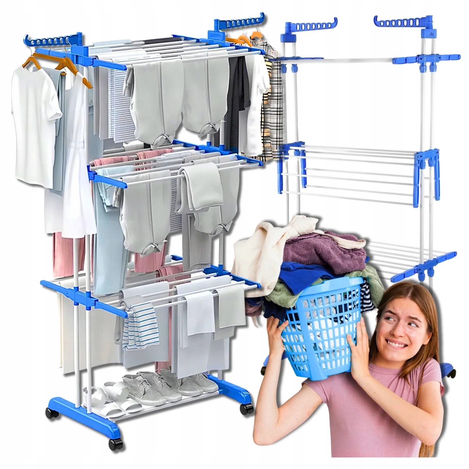 Levně Sušák Velká XXL S Kolíky, Stojící, Vertikální