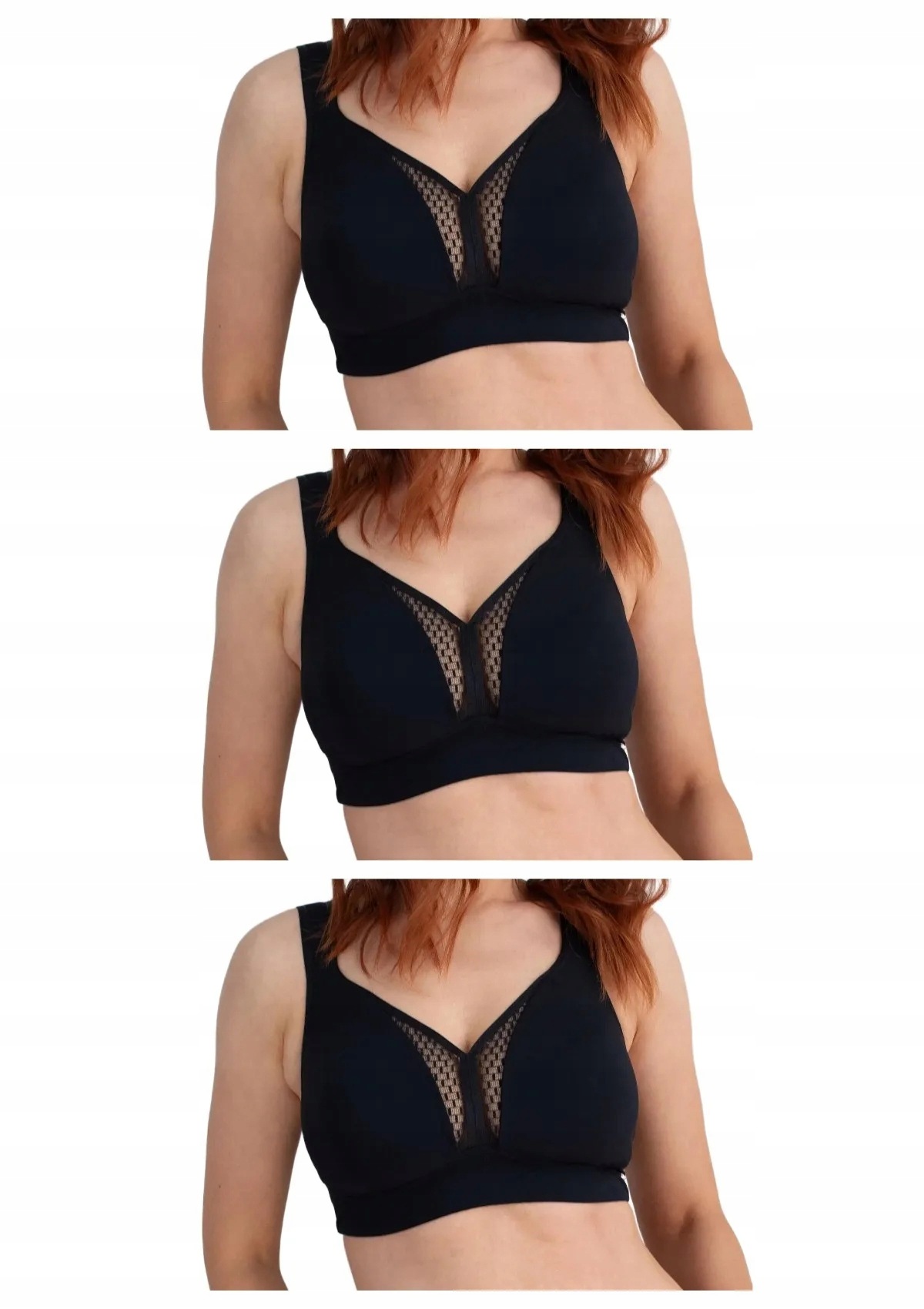 Kleo Active 3489 měkká podprsenka bez kostic 3 ks černá 90C