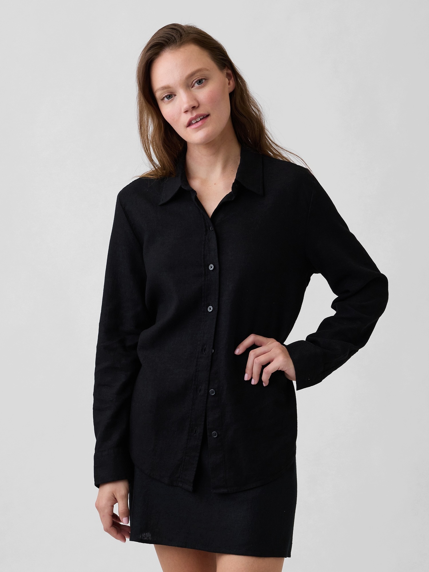 Gap Oversize lněná košile Easy Shirt