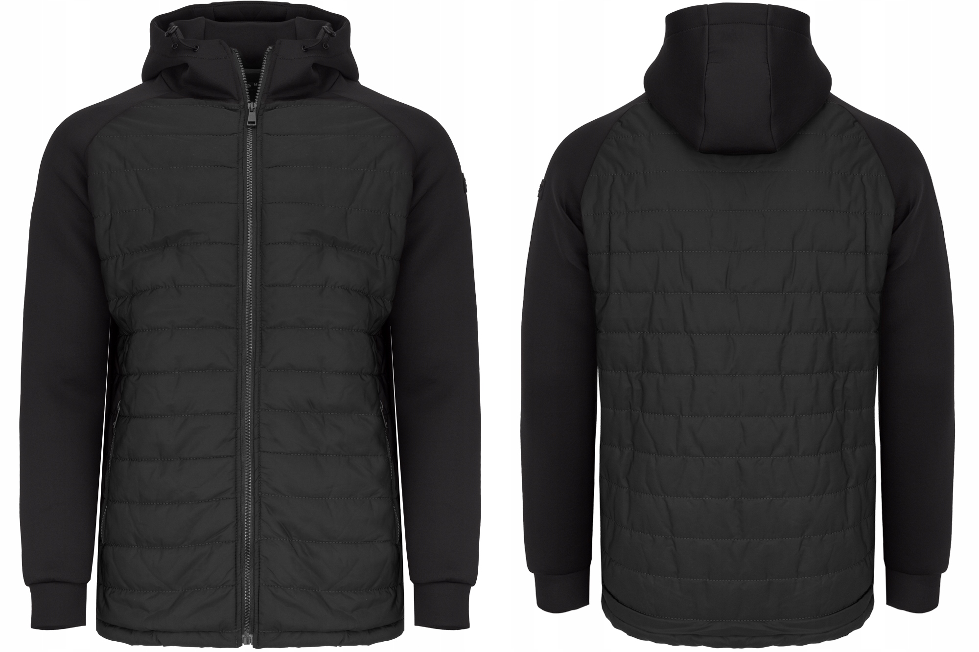 Pánská Rozepínací Mikina Bunda Černá Prošívaná XXL