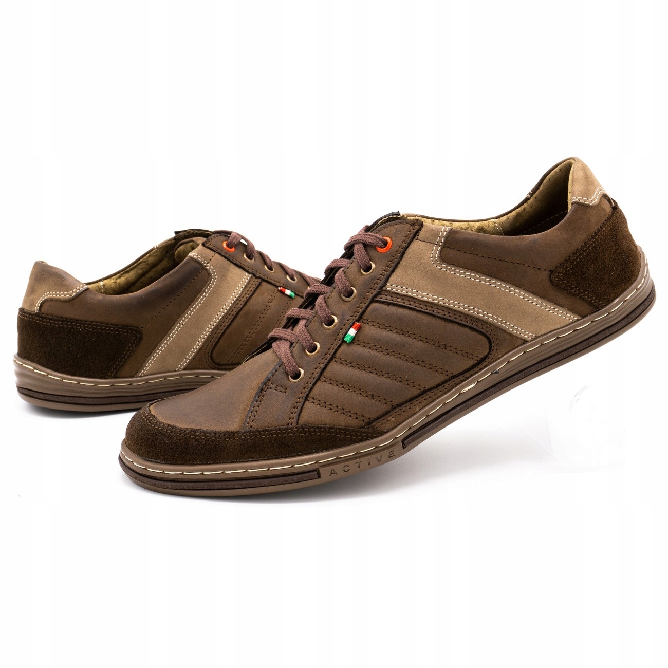 

Buty Olivier Męskie Skóra Polskie 236GT Brąz 43