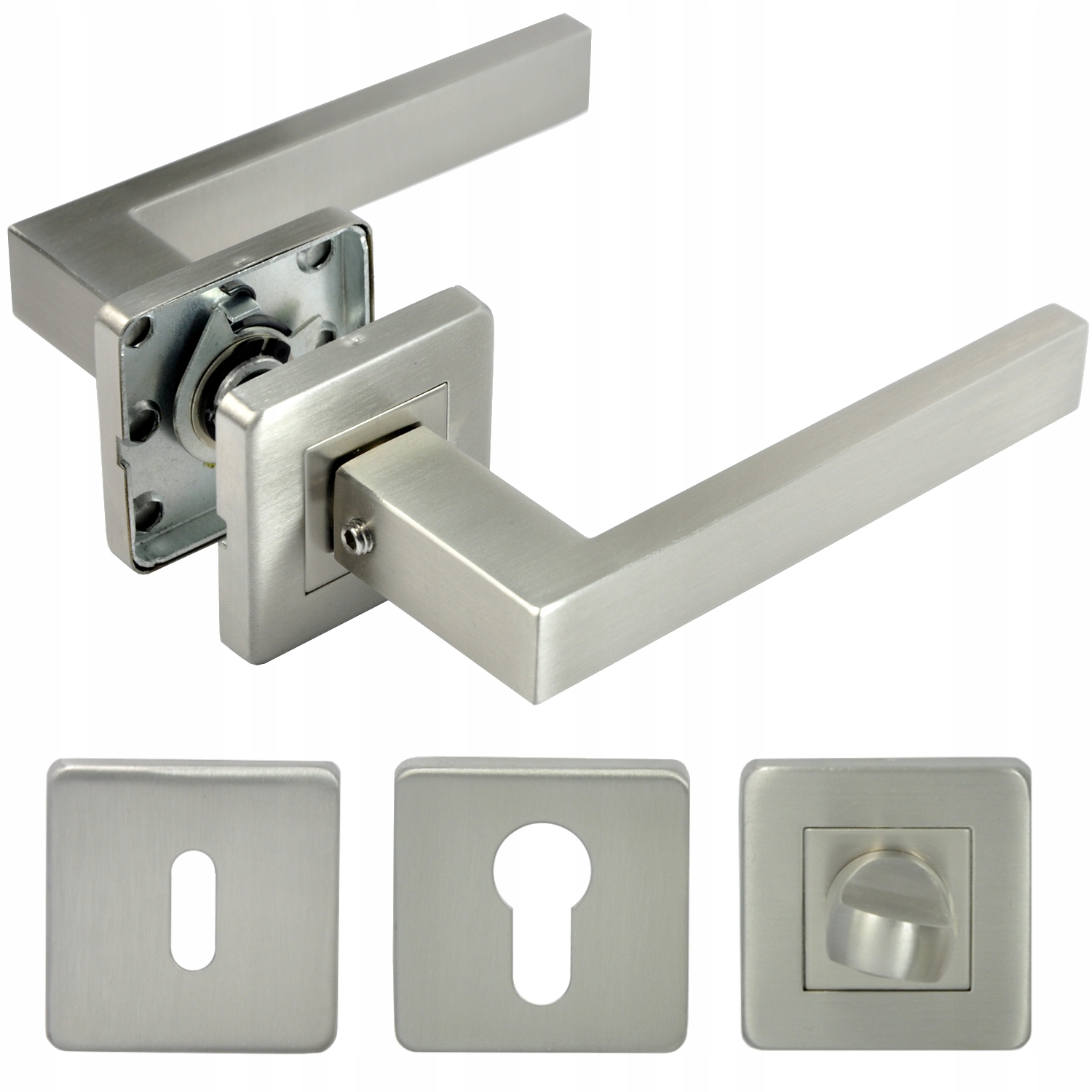 

Klamka Do Drzwi Stal Nierdzewna Inox Komplet Rozet