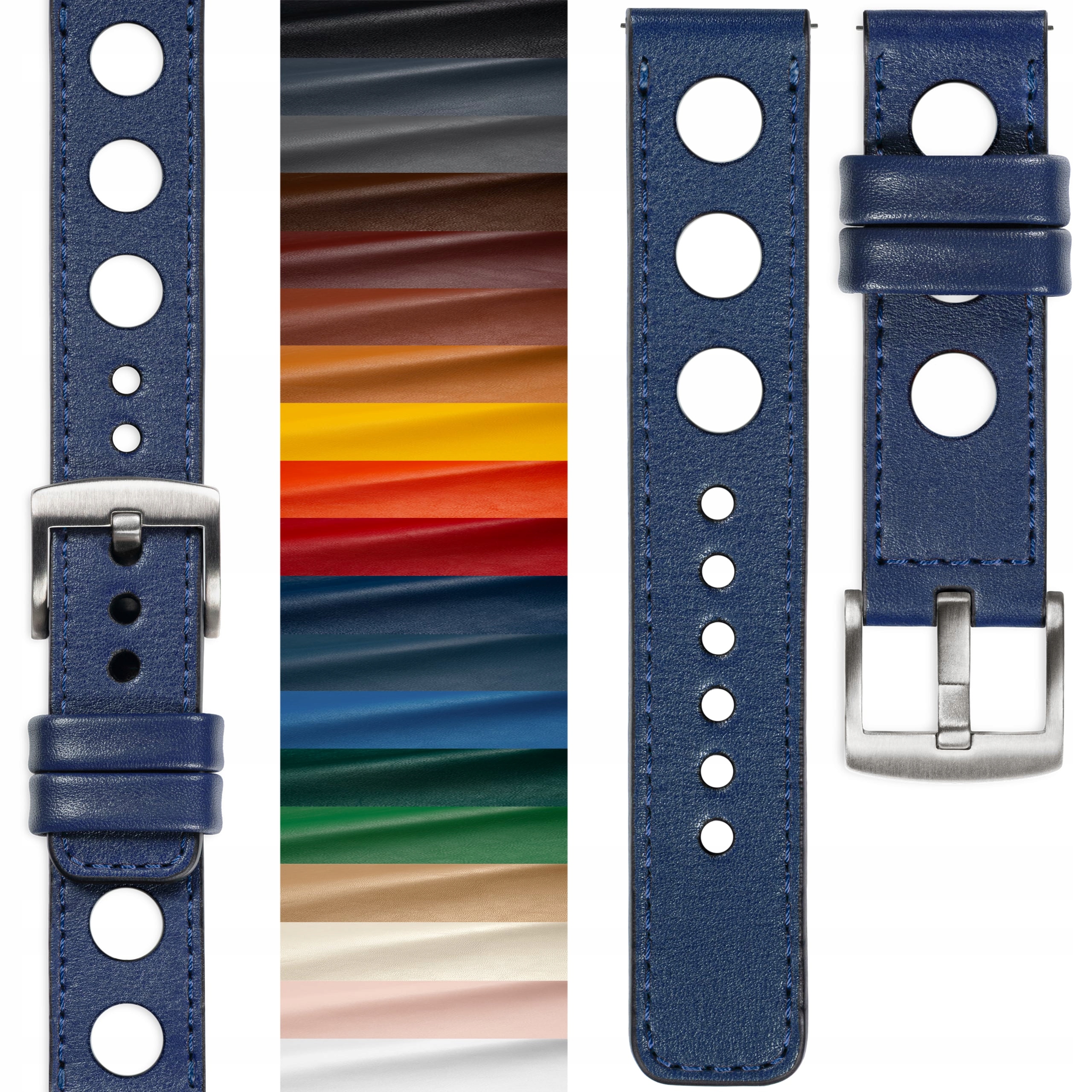 Kožený řemínek pro chytré hodinky 18-26 mm custom premium Rally Movear