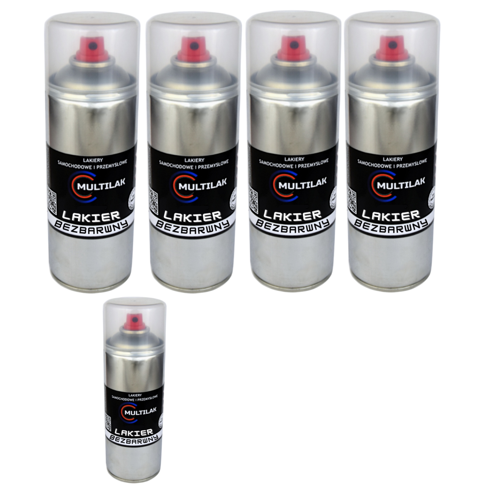 5 x Bezbarvý lak Klar ve spreji Multilak 400 ml