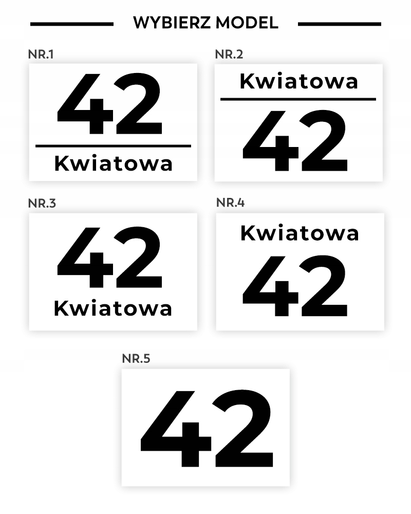Numer Domu Tabliczka Adresowa 40x30 cm z dibondu Szerokość produktu 40 cm