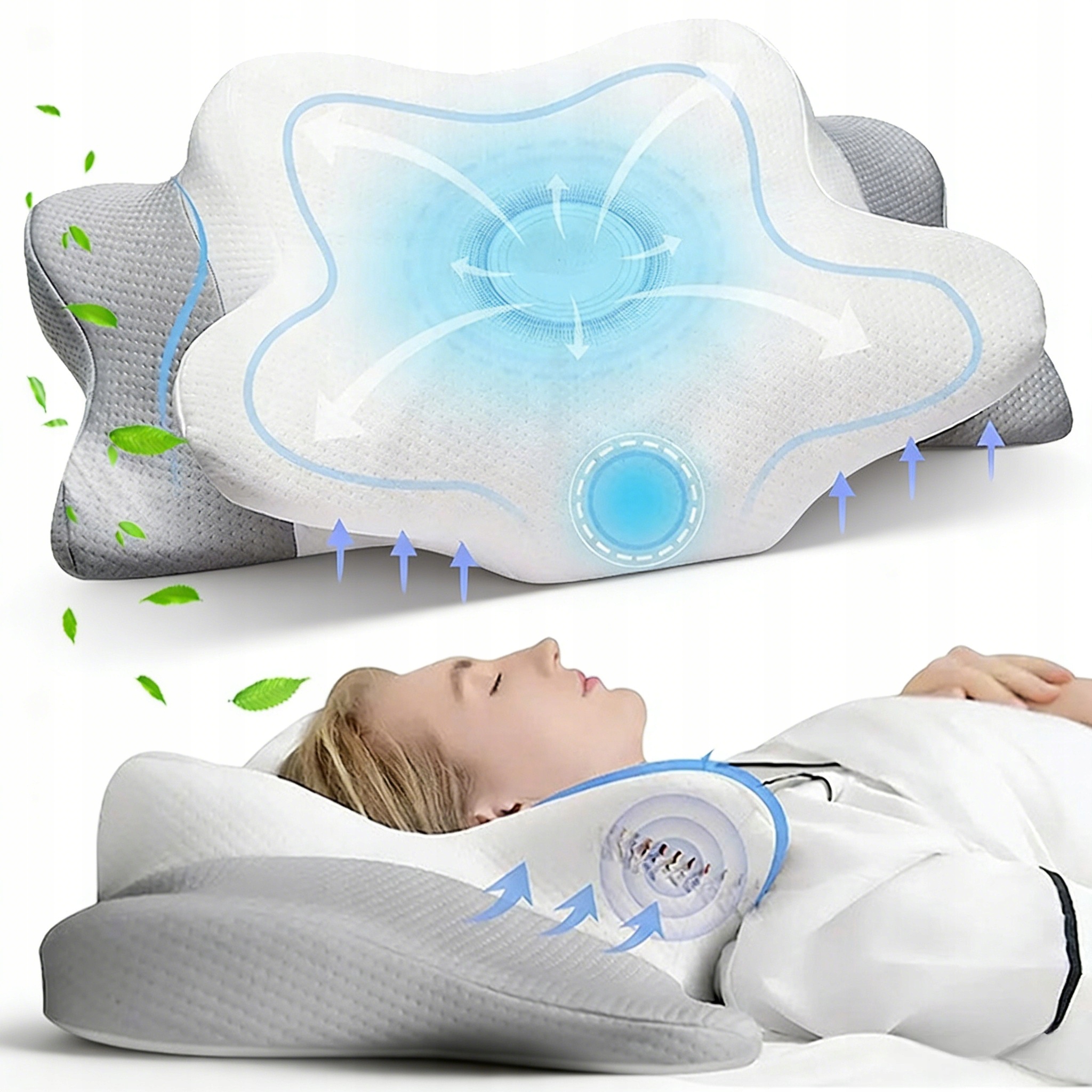 Poduszka Z Pamięcią W Kształcie Motyla Zdrowy Sen Wsparcie Kręgosłupa