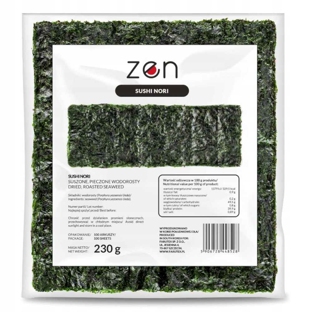 Sushi řasy Nori Silver 100 listů 230 g Zen