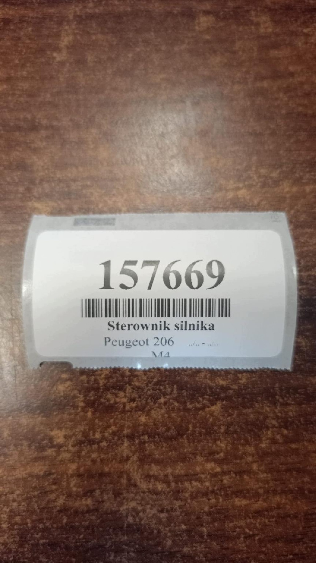 PEUGEOT 206 1.4 control unit of the engine 9661978880