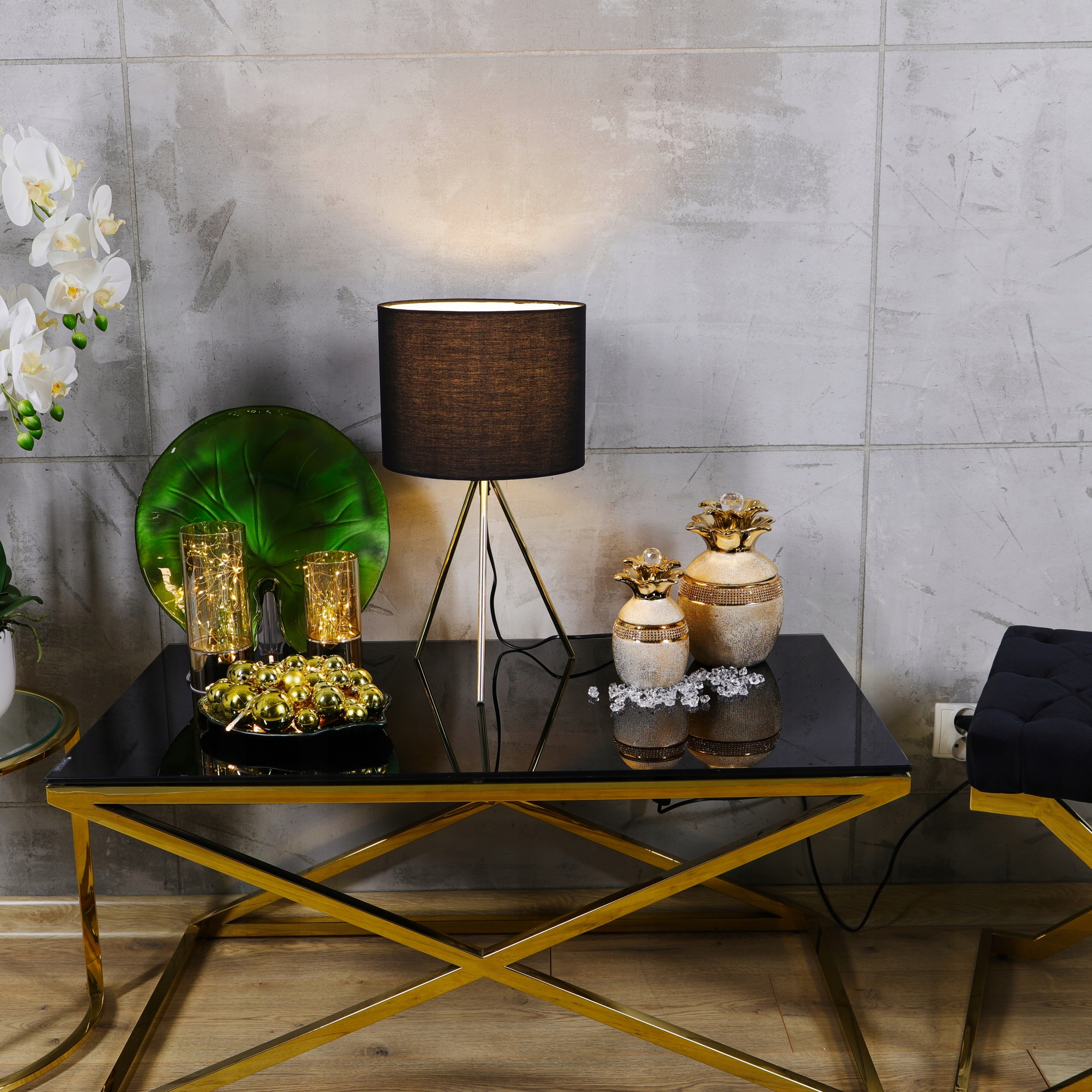 NOWOCZESNA LAMPKA NOCNA ZŁOTA LAMPA GLAMOUR Kolekcja MSK236GOLD