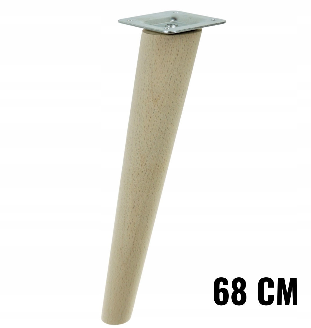 

1x Noga nóżka drewniana bukowa skośna zestaw 68 cm