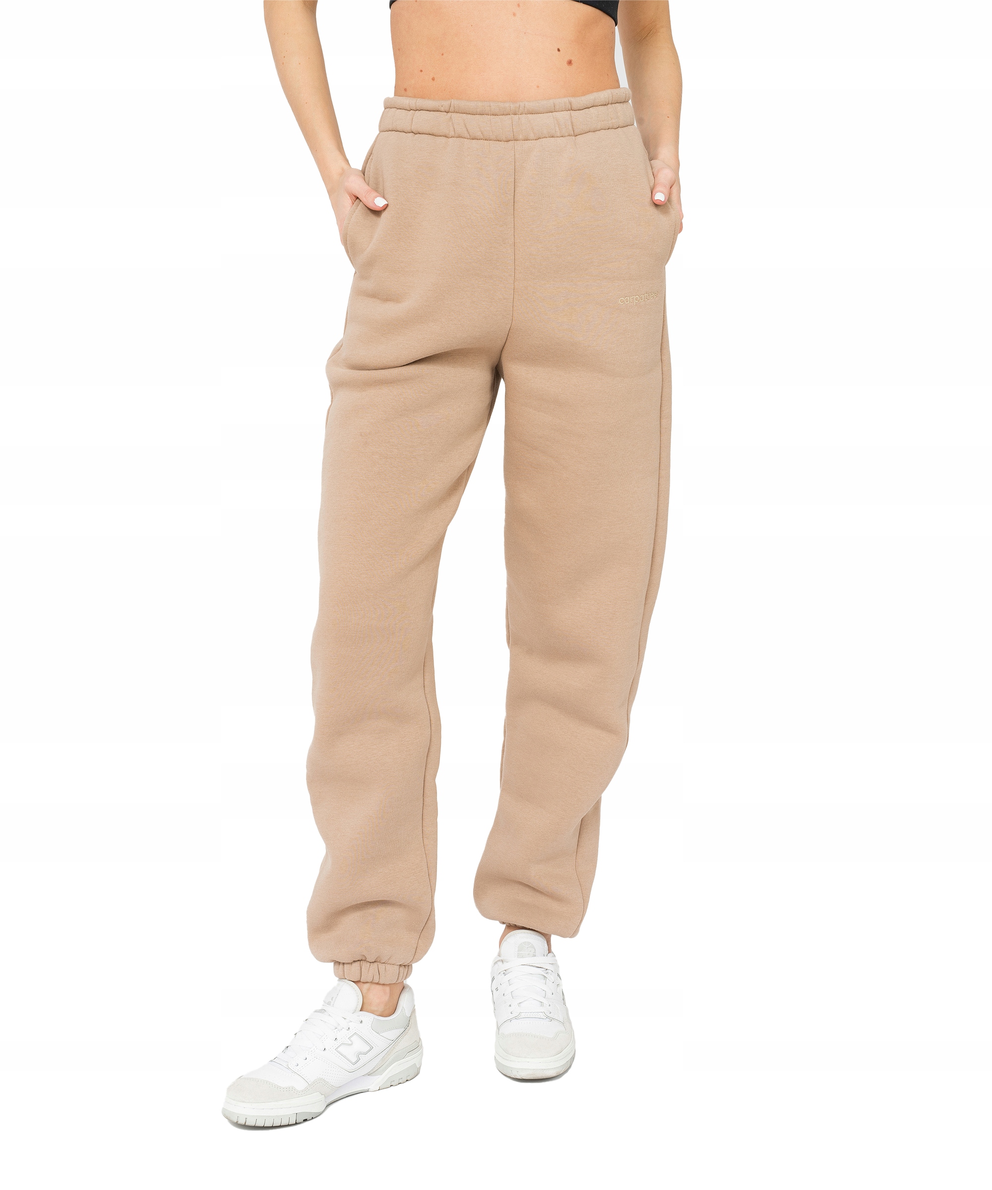 Spodnie dresowe oversize Essentials Carpatree S beżowy latte