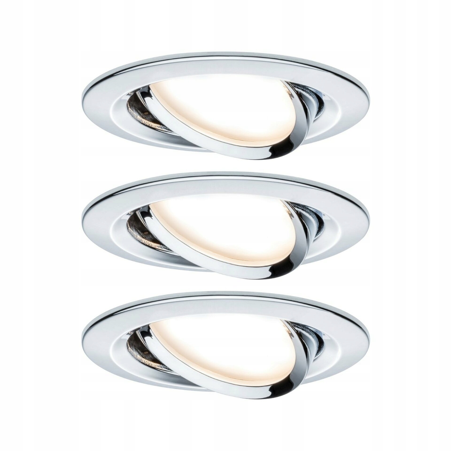 Paulmann Nova Led vstavané kruhové výklopné svietidlo 3x6,5W GU10 chróm stmie
