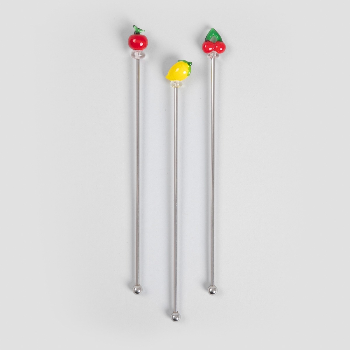 Zestaw mieszadełek ORKEL SUMMER do drinków owoce 3 el HOMLA Kolor wielokolorowy