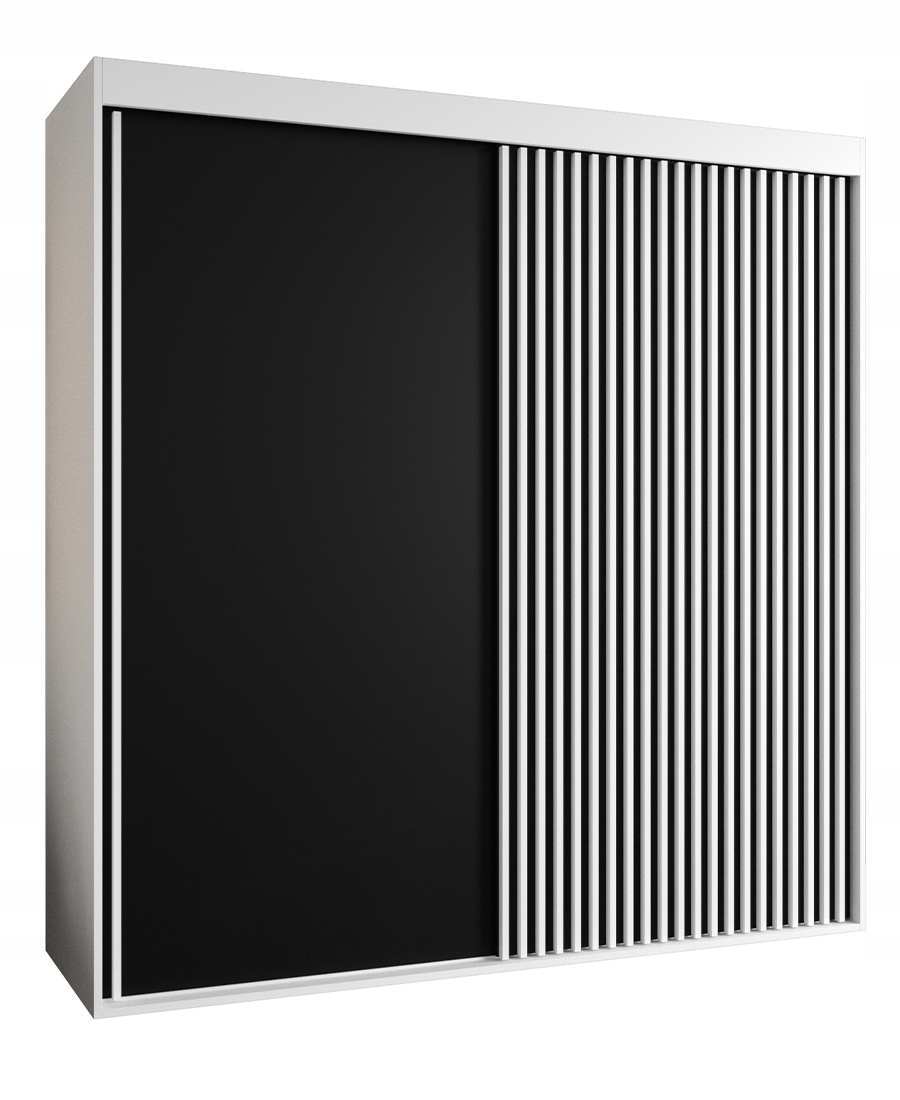 Skříň 160 cm Posuvné dveře Lamele Deska 18 SL06 2-Dveřní O-sofa