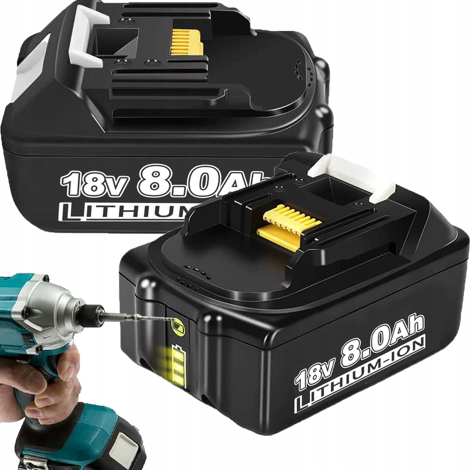 Baterie Pro Ma/kita BL1850 BL1850B BL1860 BL1860B Li-ion 18V 8.0 Ah Led 2KS