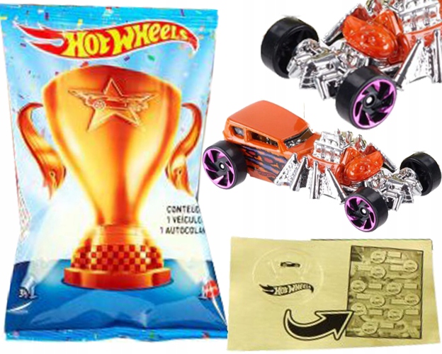 

Hot Wheels Saszetka Auto Niespodzianka Naklejka
