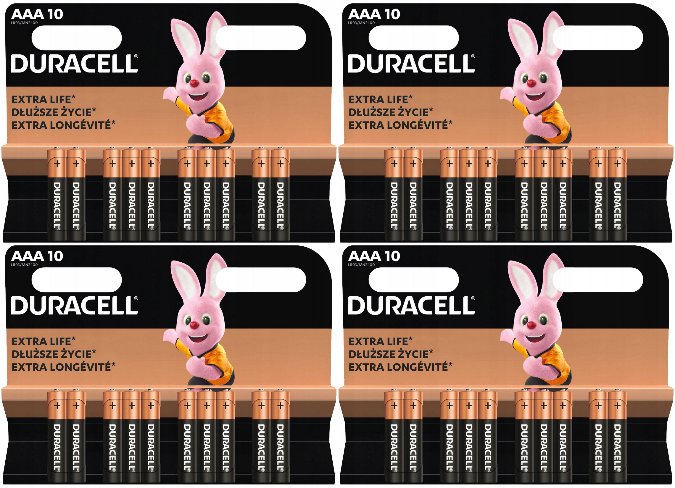 40 x Alkalické Baterie R3 Aaa 1,5V 10 Let Platnosti Malé Tužkové Baterie Duracell