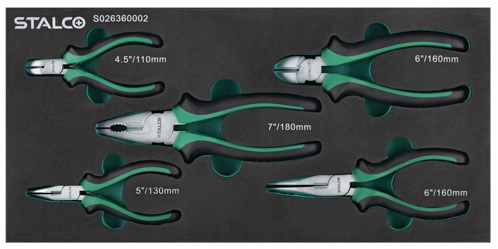Stalco S026360002 Zestaw szczypiec 5 el CrV