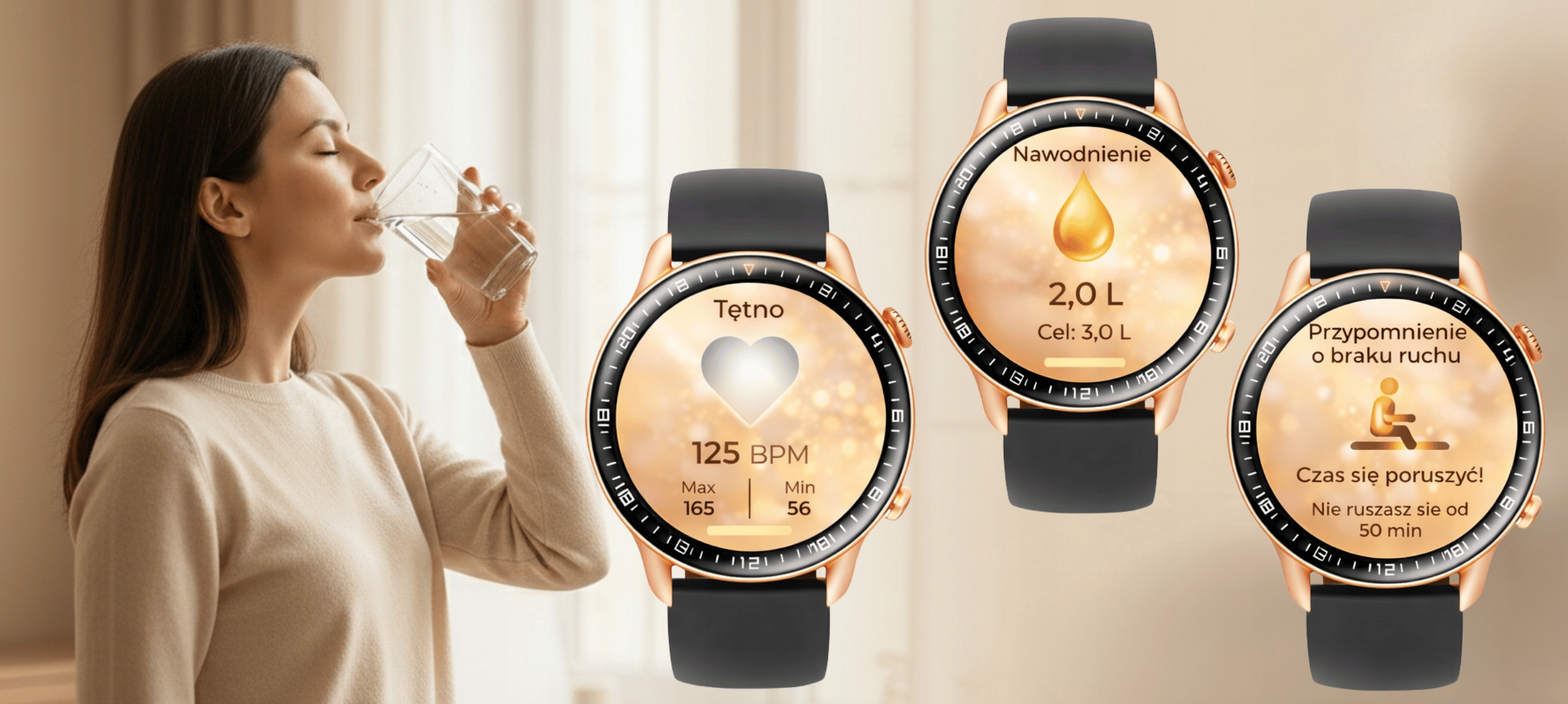 ЖІНОЧИЙ РОЗУМНИЙ ГОДИННИК ВОДОНЕПРОНИКИЙ ГОДИННИК MENU PL AMOLED PULS SPORT 2 РЕМІНЦІ