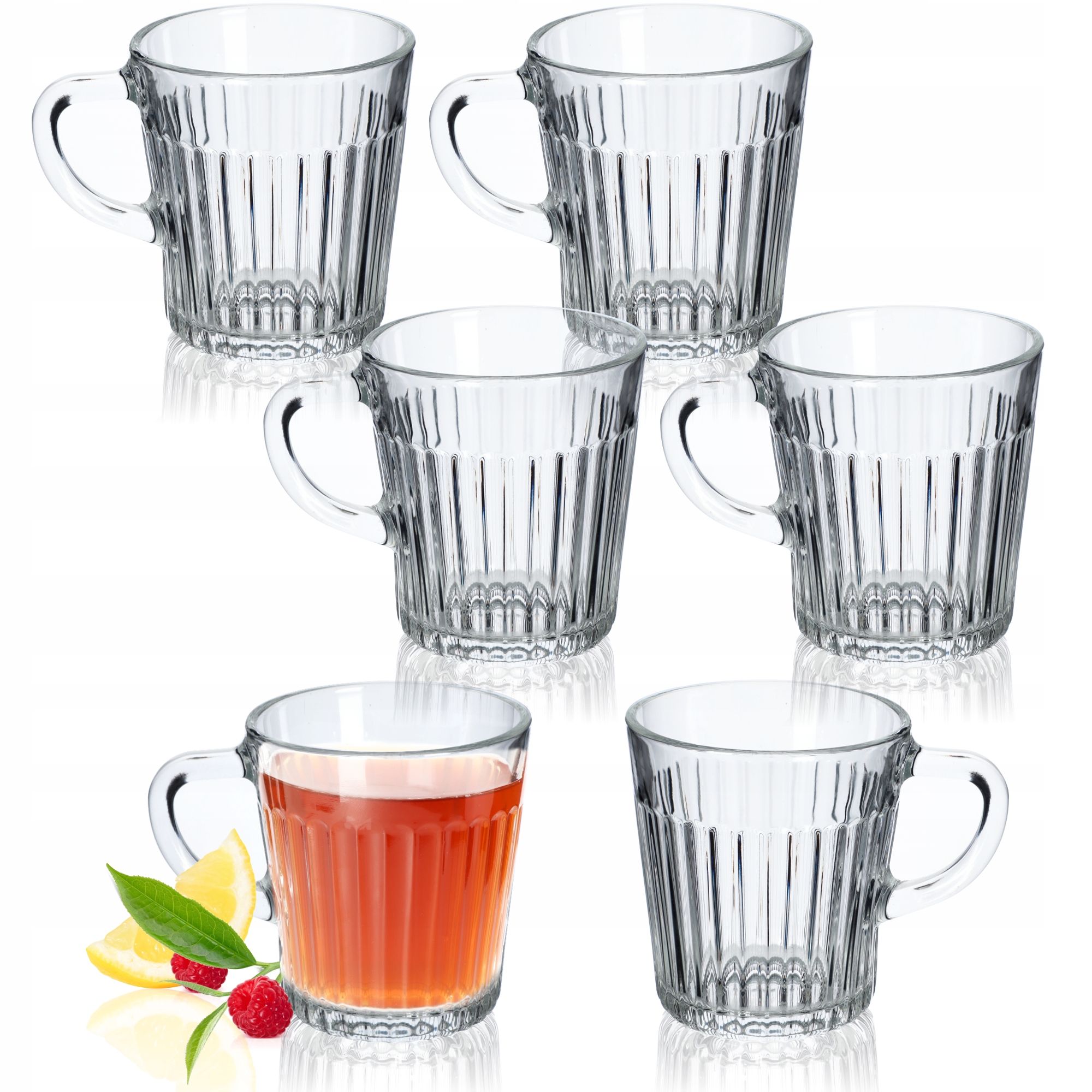 

Szklanka Z Uchem Do Napojów Herbaty 6 szt 250ml