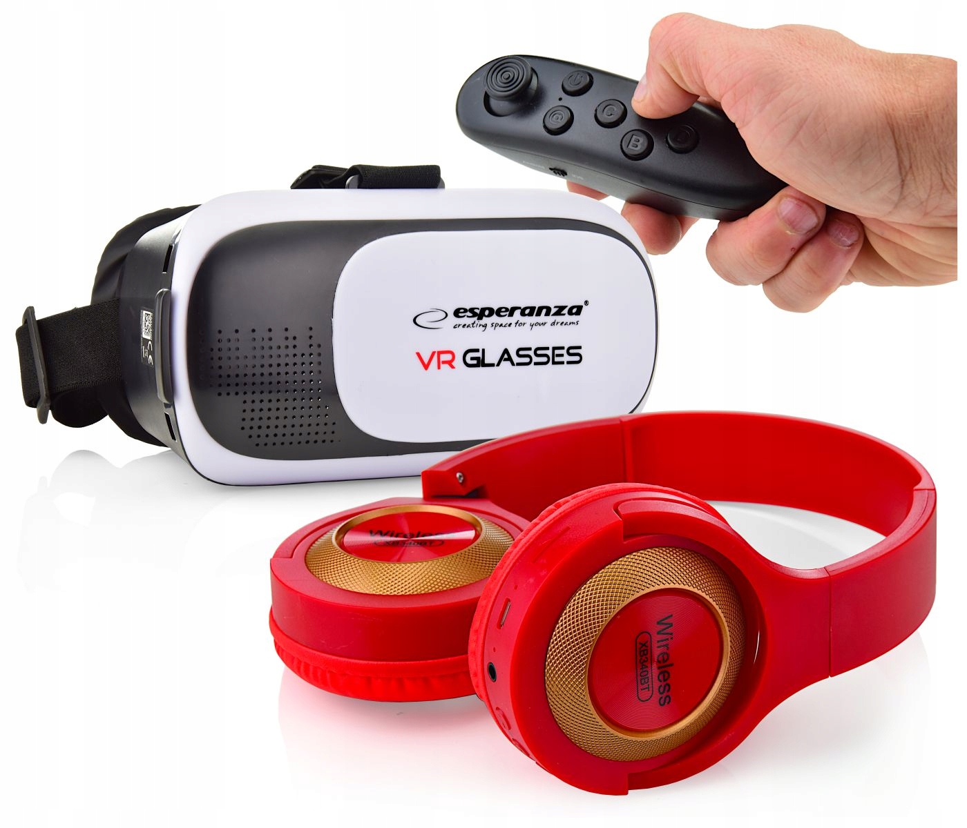 ŚWIĄTECZNY ZESTAW 3W1 GOGLI VIRTUAL BOX 360 3D