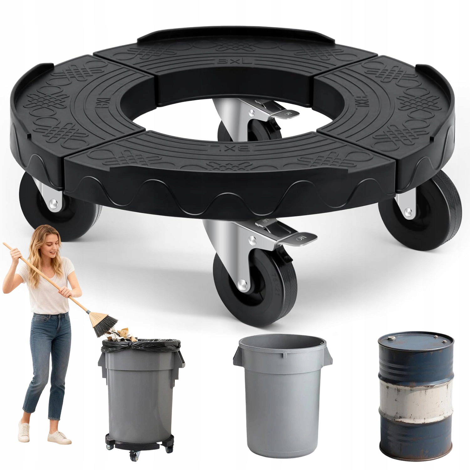 Podstavec Pod Květináč Na Kolečkách Kulatý 220 Kg Pro Květiny, Deštníky, Vánoční Stromky