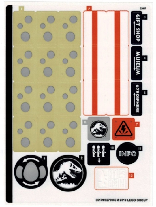 4You LEGO 75937 JURASSIC WORLD ATAK TRIC. NAKLEJKA