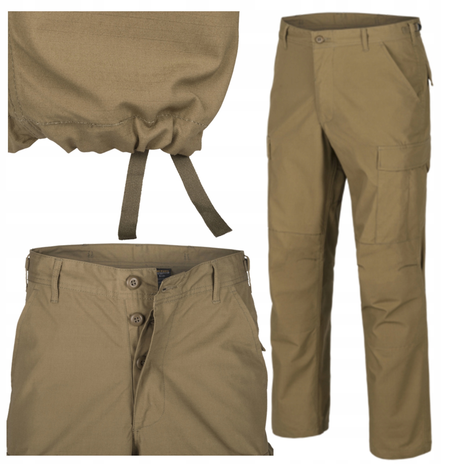 Spodnie Taktyczne Bdu Helikon Bojówki Ripstop Outdoor Militarne Coyote S