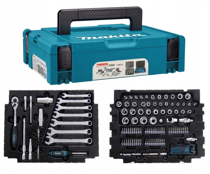 

Makita E-08713 Klucze Bity Nasadki Makpac 120 szt